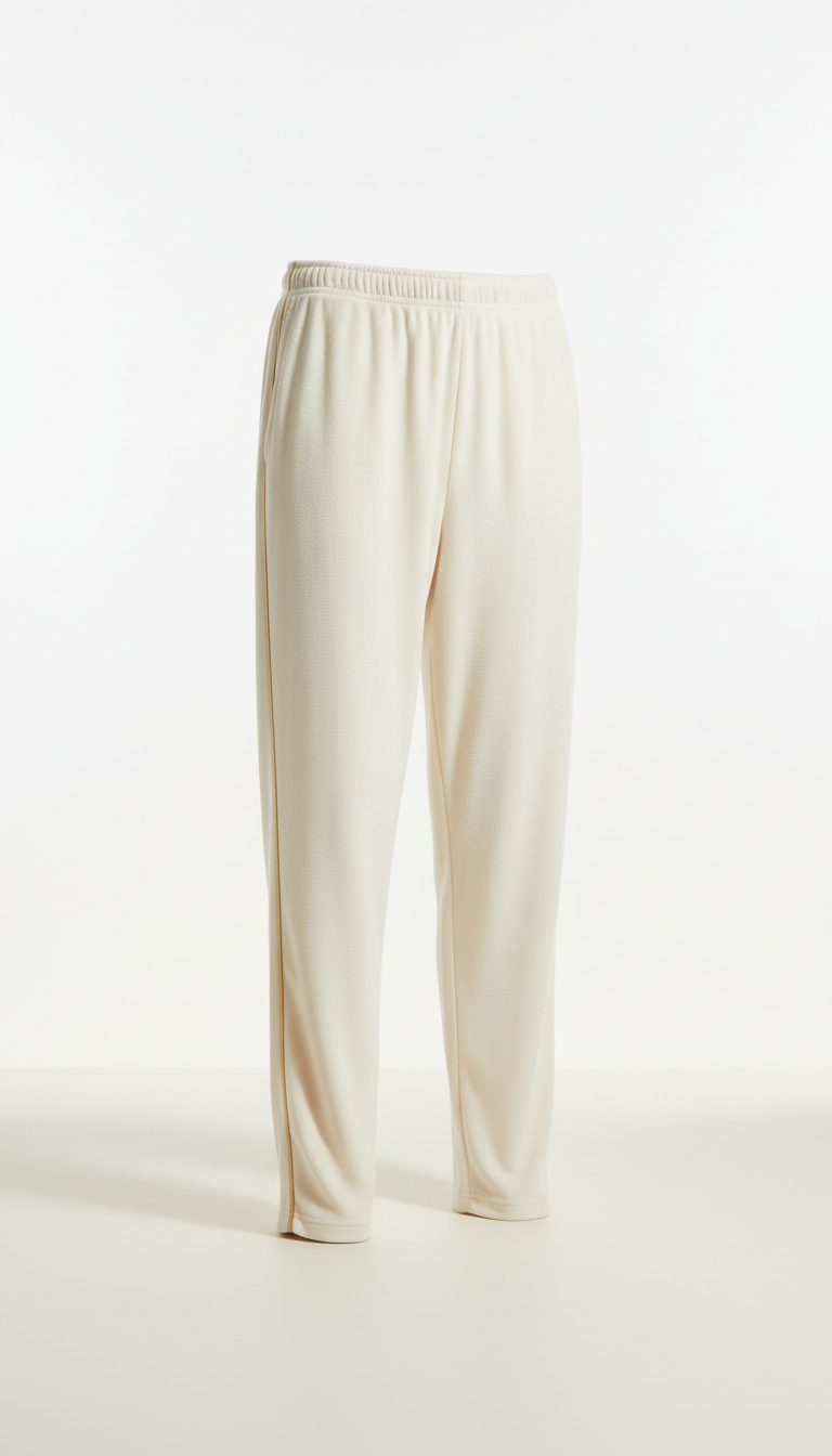 Soft Gold-Trim Lounge Pants