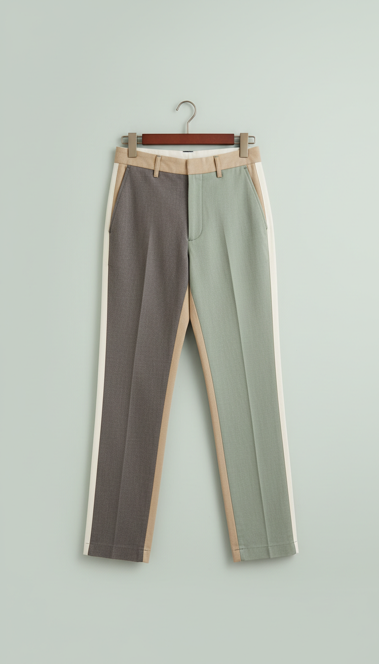 Stone Moss organic cotton tailored trousers